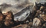 MOMPER, Joos de Landscape with the Temptation of Christ wg Spain oil painting artist